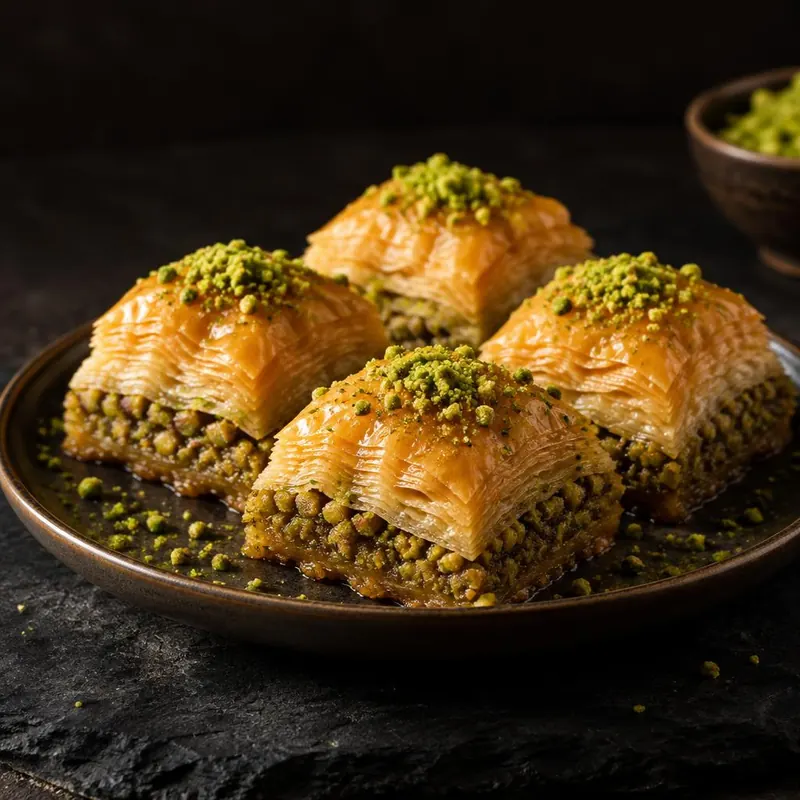 Baklavas feuilletés à la pistache